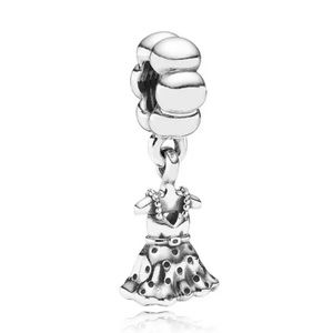 Authentic Pandora Sterling Silver Party Girl Dress Dangle Charm 791031